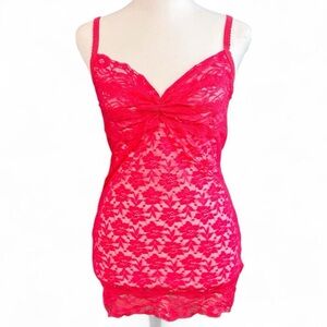 BONGO Lace Chemise in Bold Red